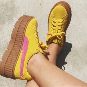 FENTY Suede Cleated Creeper Yellow